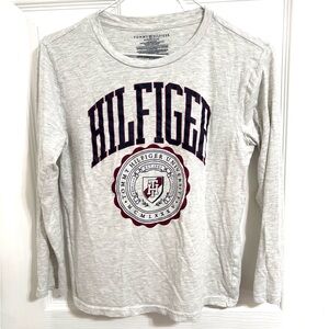 Tommy Hilfiger Kids Light Gray Long Sleeve Tee